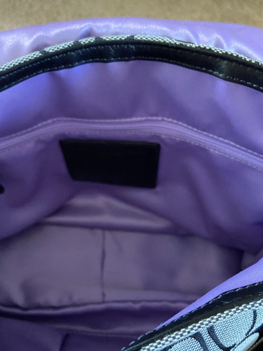 Coach Vintage Signature Canvas and Patent Leather Shoulder Bag - Picture 7 of 7